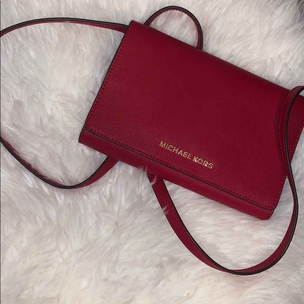 Red Michael Kors crossbody